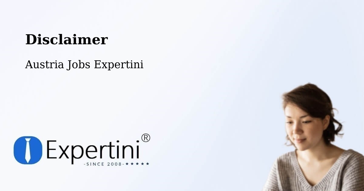 Disclaimer – Walding - Austria Jobs Expertini